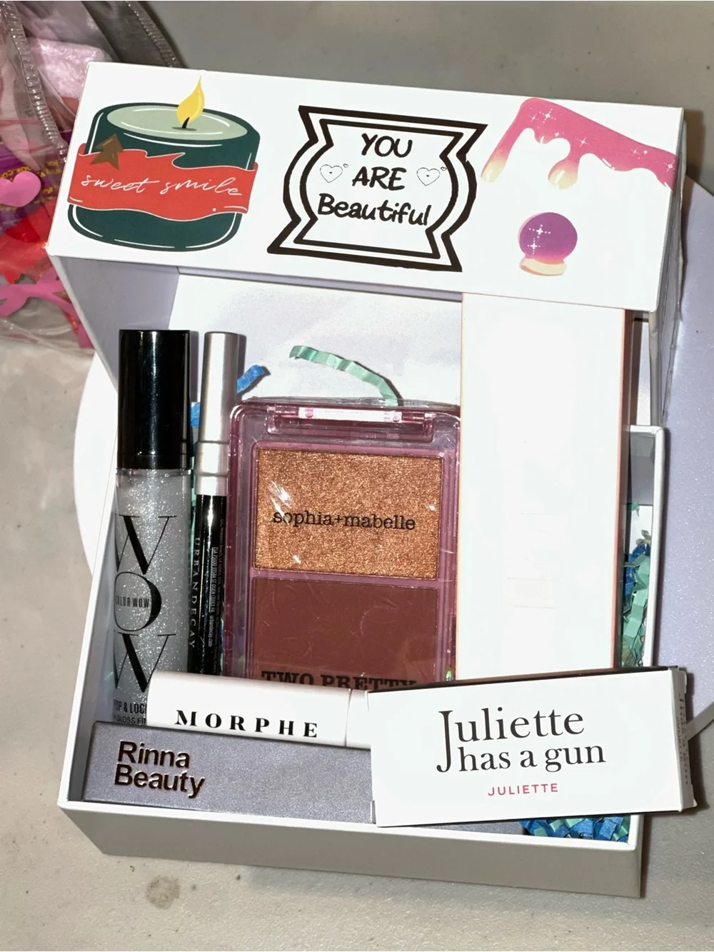 Inspirational Beauty Box with Skincare & Makeup